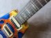 画像2: GMP Guitars GMP "V" Blue Sparkle w/ Custom Flames