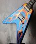 画像1: GMP Guitars GMP "V" Blue Sparkle w/ Custom Flames (1)