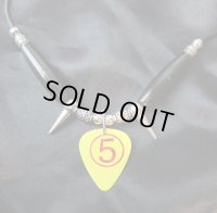 Marilyn Manson John 5 Necklace Yellow Guitar Pick Necklace / 2000 Tour