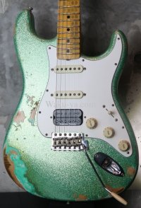 Fender Custom Shop 1969 Stratocaster SSH Heavy Relic / Trance Green LAC Spaekle