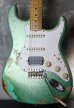 画像1: Fender Custom Shop 1969 Stratocaster SSH Heavy Relic / Trance Green LAC Spaekle (1)