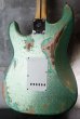 画像2: Fender Custom Shop 1969 Stratocaster SSH Heavy Relic / Trance Green LAC Spaekle