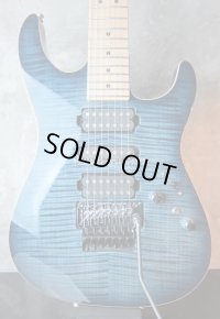 Tom Anderson Drop Top 7 String / Arctic Blue Burst with Binding