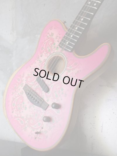 画像1: Fender USA American Acoustasonic Telecaster / Pink Paisley