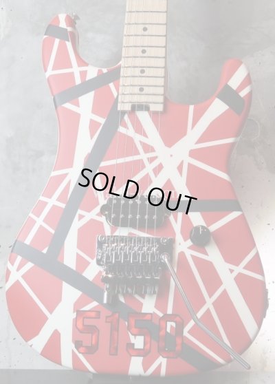 画像1: EVH Striped Series 5150 Red, / Black /  White Stripes