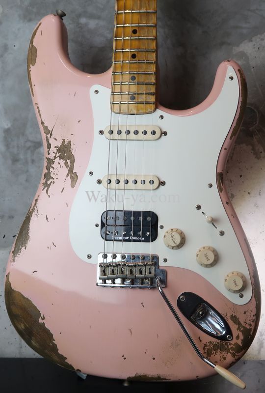 画像1: Fender Custom Shop 1957 Stratocaster SSH Relic Shell Pink 