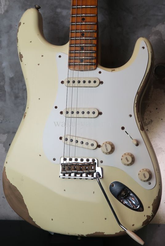 画像1: Fender Custom Shop 1957 Stratocaster Relic Olympic White  :I