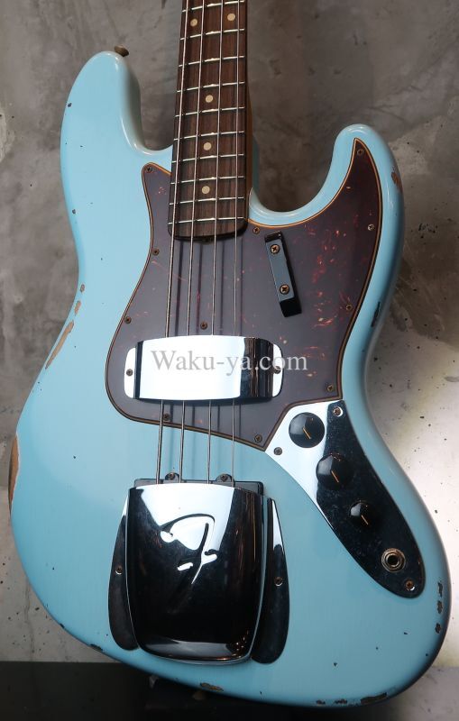 画像1: Fender USA Custom Shop '64s Jazz-Bass  / Relic /  Daphne Blue