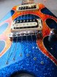 画像6: GMP Guitars GMP "V" Blue Sparkle w/ Custom Flames (6)