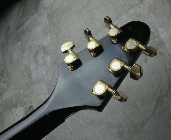 画像5: Greco Flying V 1982 Black "Block Pattern Inlay"  (5)