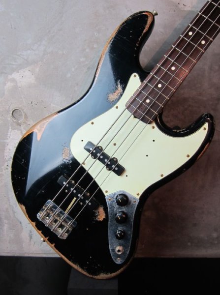 画像8: Fullertone Guitars Jay-Bee Bass Black Heavy Relic  (8)