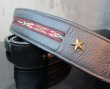 画像1: One Star STUDS / Black Leather Guitar Strap (1)