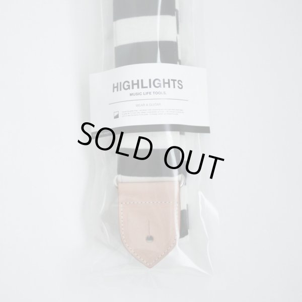 画像3: Highlights MLT Black Border Lines / White Canvas Back / Natural Leather  (3)