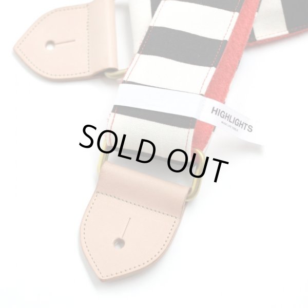 画像2: Highlights MLT Black Border Lines / Red Back / Natural Leather (2)