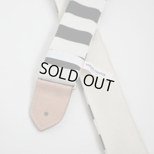 画像4: Highlights MLT Black Border Lines / White Canvas Back / Natural Leather  (4)