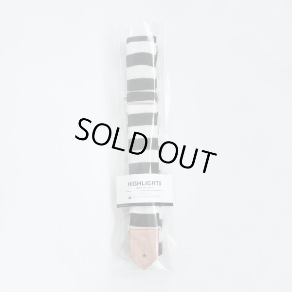 画像2: Highlights MLT Black Border Lines / White Canvas Back / Natural Leather  (2)