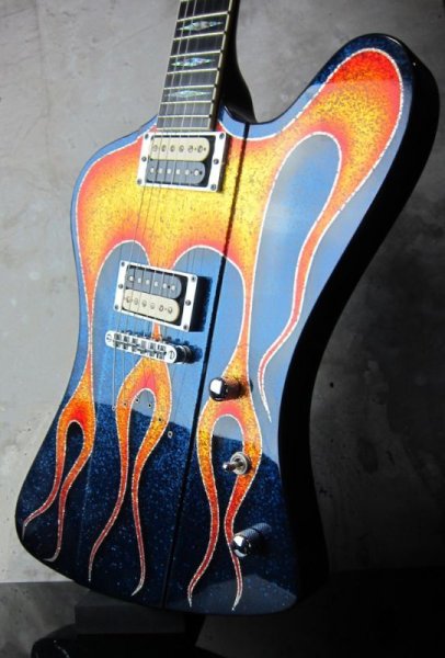 画像4: GMP Guitars Firebird Purple Metal Flake with Flame  (4)