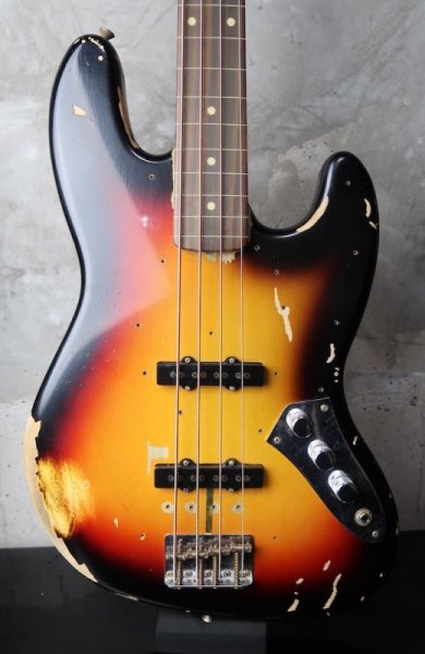画像1: Fender Custom Shop Jazz Bass Jaco Pastorius Relic / Sunburst (1)