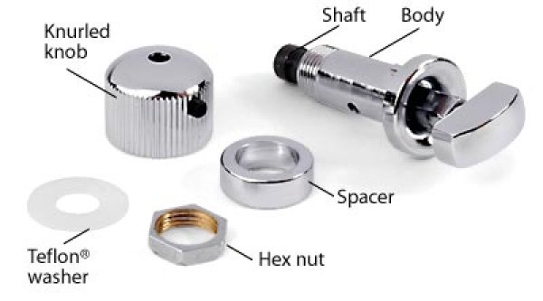 画像2: Steinberger Gearless Chrome, Single  mount string locking Tuner Peg 単体 (2)