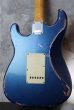 画像2:  Davis Custom Guitars Stratocaster VSS Relic / Flame Maple Neck / Cobalt Blue  (2)