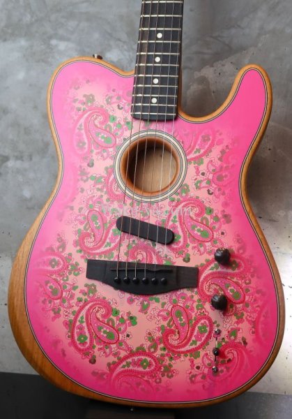 画像1: Fender USA American Acoustasonic Telecaster / Pink Paisley (1)