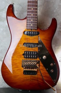 Suhr Standard Zebra PU / Matching HEAD / Lime Green Burst