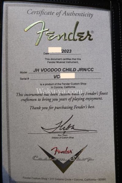 画像2:  Fender Custom Shop Jimi Hendrix Voodoo Child / Journeyman  Relic / Olympic White