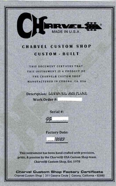 画像1:  Charvel  USA Custom Shop GUTHRIE GOVAN Sig  HSH Flame Maple