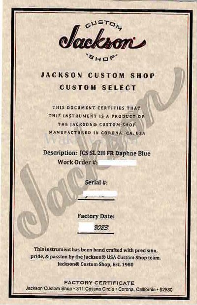画像1: Jackson USA Custom Shop Soloist SL2H / Daphne Blue