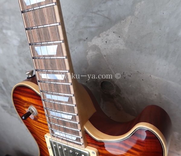 画像10: David Thomas McNaught Vintage Single Cut Light Tigers Eye Burst (Premium Diamond Flame)  (10)