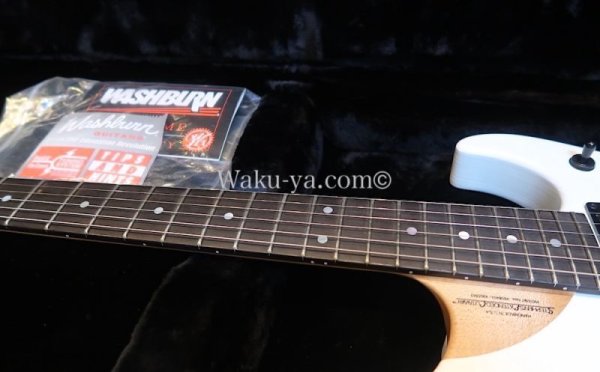 画像14: Washburn N4 Nuno Bettencourt White Prototype / Bronze Hardware (14)