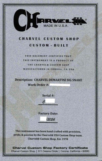 画像1: ♫即納可能☆ Charvel USA Custom Shop Warren De Martini/  Signature / SnakeSkin Graphic　(1)