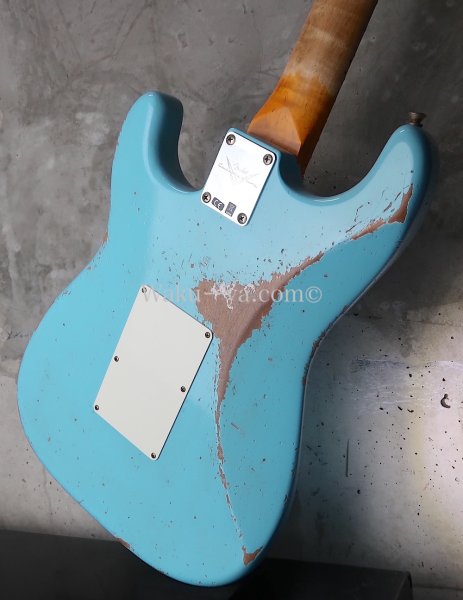 画像11: Fender Custom Shop '62 Stratocaster SSH Heavy Relic / FRT / Daphne Blue (11)