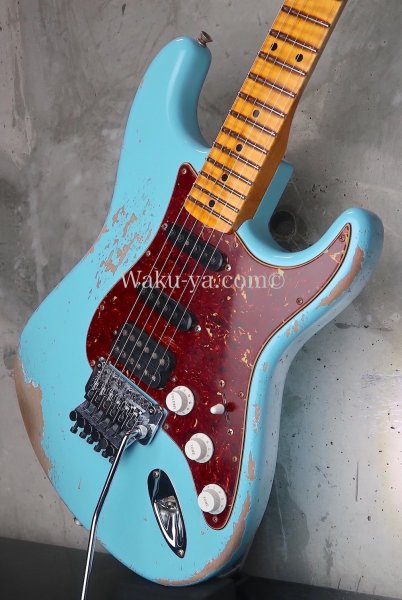 画像10: Fender Custom Shop '62 Stratocaster SSH Heavy Relic / FRT / Daphne Blue (10)
