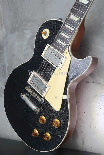 画像9: Gibson Custom Shop '57 Les Paul Standard Reissue / Murphy Lab Ultra Light Aged / Black Sparkle (9)