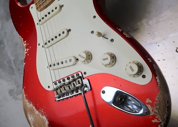 画像11: Fender Custom Shop  '57  Stratocaster Heavy Relic / Candy Apple RED (11)